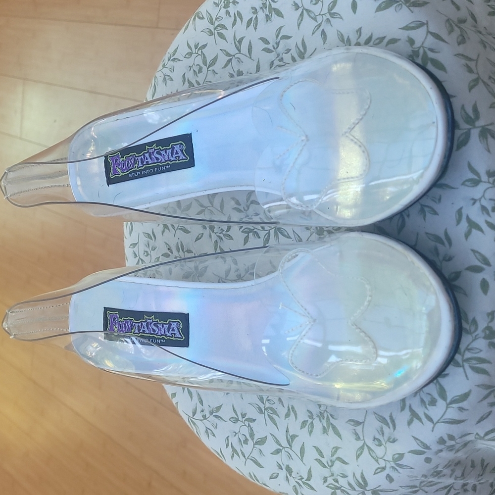 Funtasma clear heels size 12